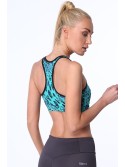 Mintfarbenes Sporttop mit Leopardenmuster MR15498 – Online-Shop – Boutique